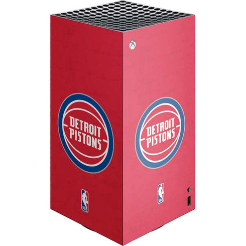 NBA Detroit Pistons Distressed XBox Series X Digital Edition Console Skin